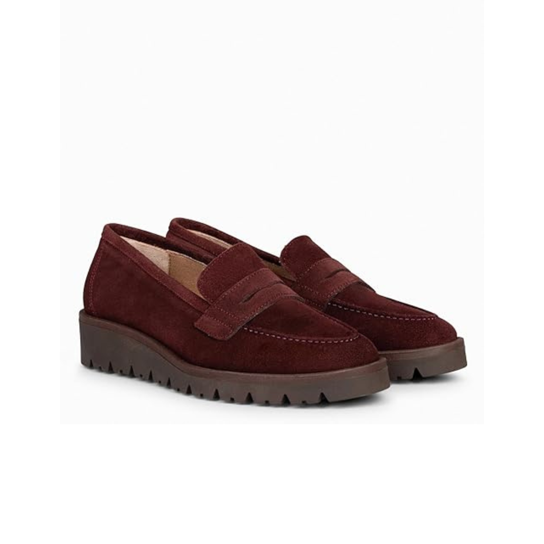 Zapatos mocasine con cuña para mujer