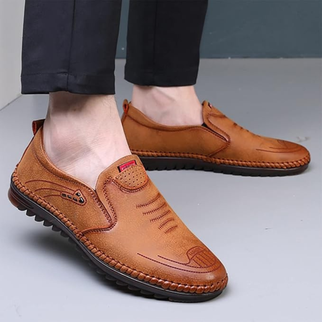 Zapatos de cuero antideslizantes para hombre