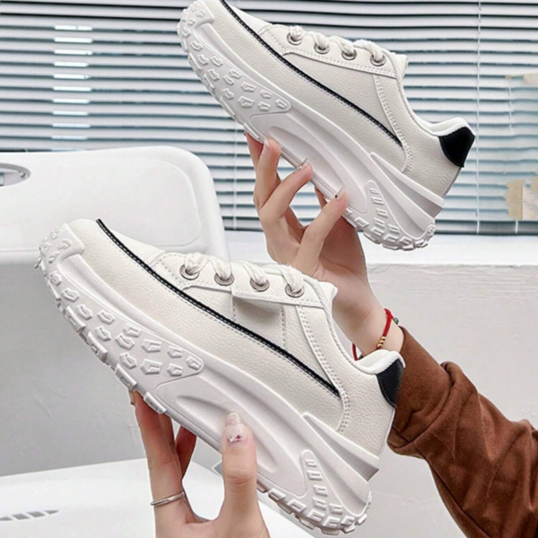 Zapatillas de Plataforma con Estampado bicolor y suela gruesa