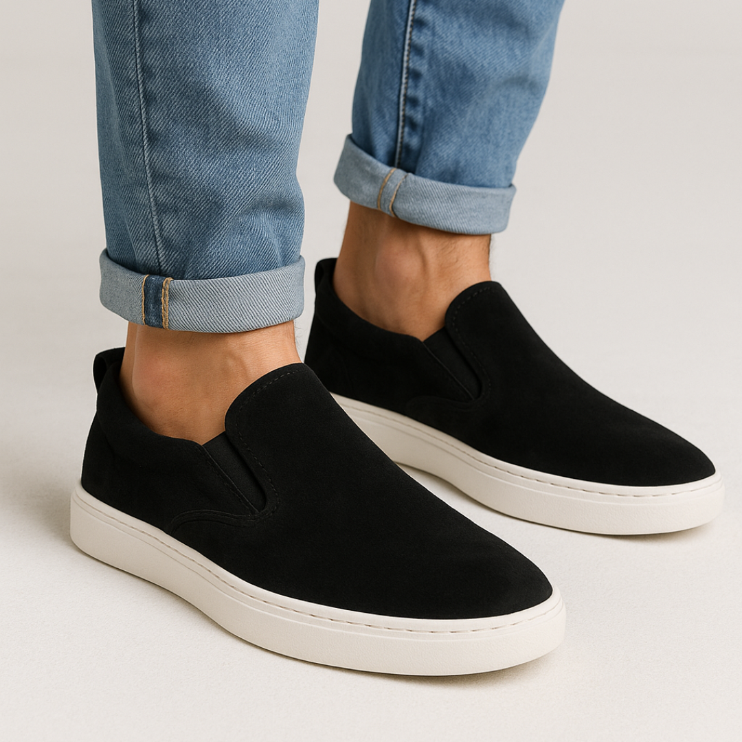 Mocasines ortopédicos de gamuza para hombre