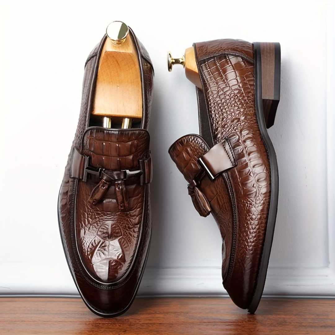 Mocasines Ergonómicos de cuero con diseño texturizado para hombre