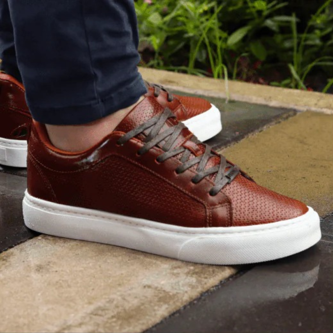 Zapatos Ortopédicos de Cuero Microperforado para Hombre