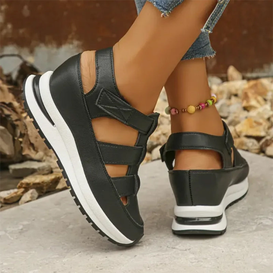 Sandalias Casuales con Plataforma y Diseño de Tiras Cruzadas para una Máxima Comodidad
