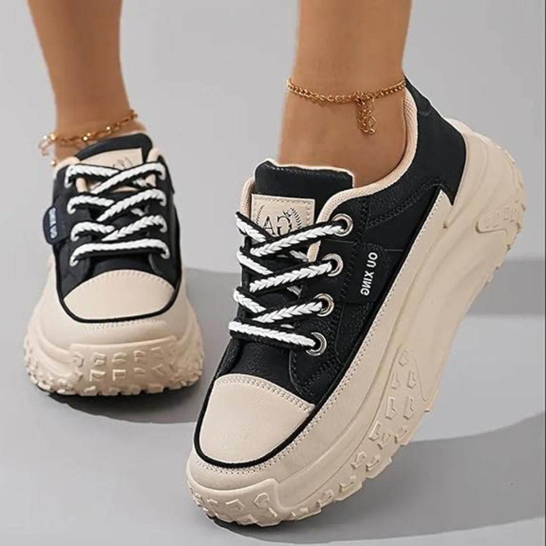 Zapatillas de plataforma de suela gruesa, un estilo urbano para mujer