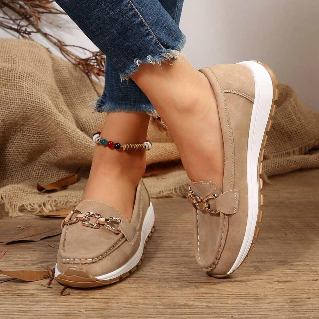 Mocasines de suela gruesa para mujer