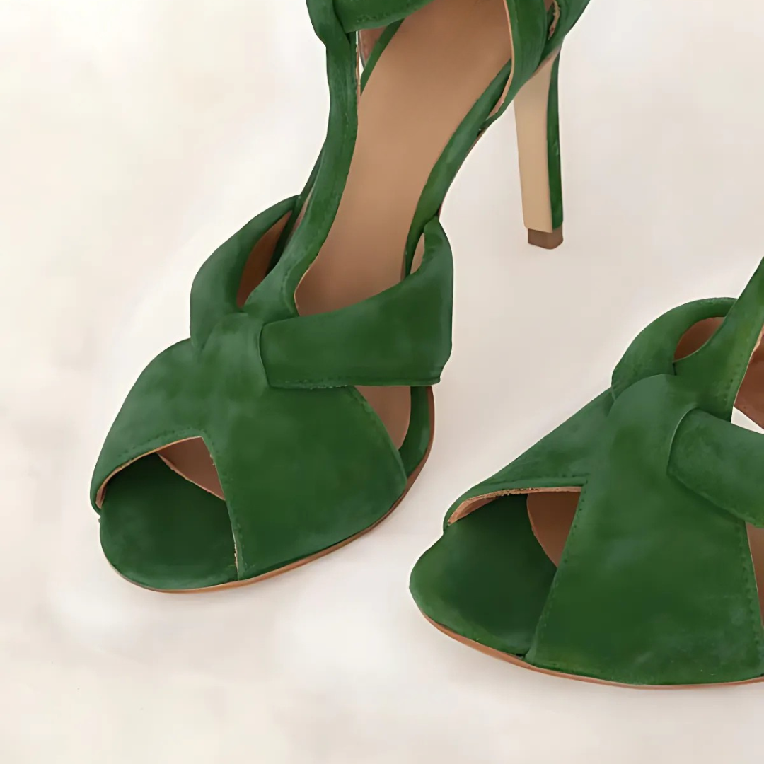 Sandalias de Tacón Alto Elegantes con cierre de hebilla
