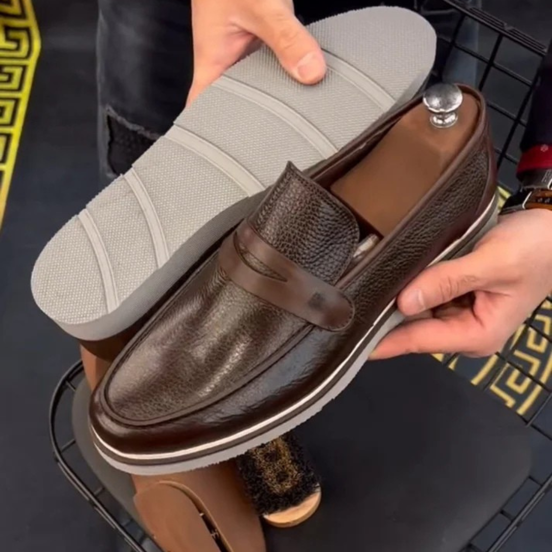 Zapatos Casual de Cuero Clásicos Retro Finos para Hombre