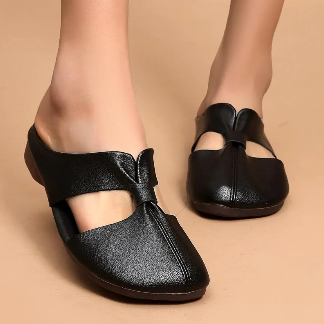Sandalias de tacón bajo con suela ergonómica para mujer