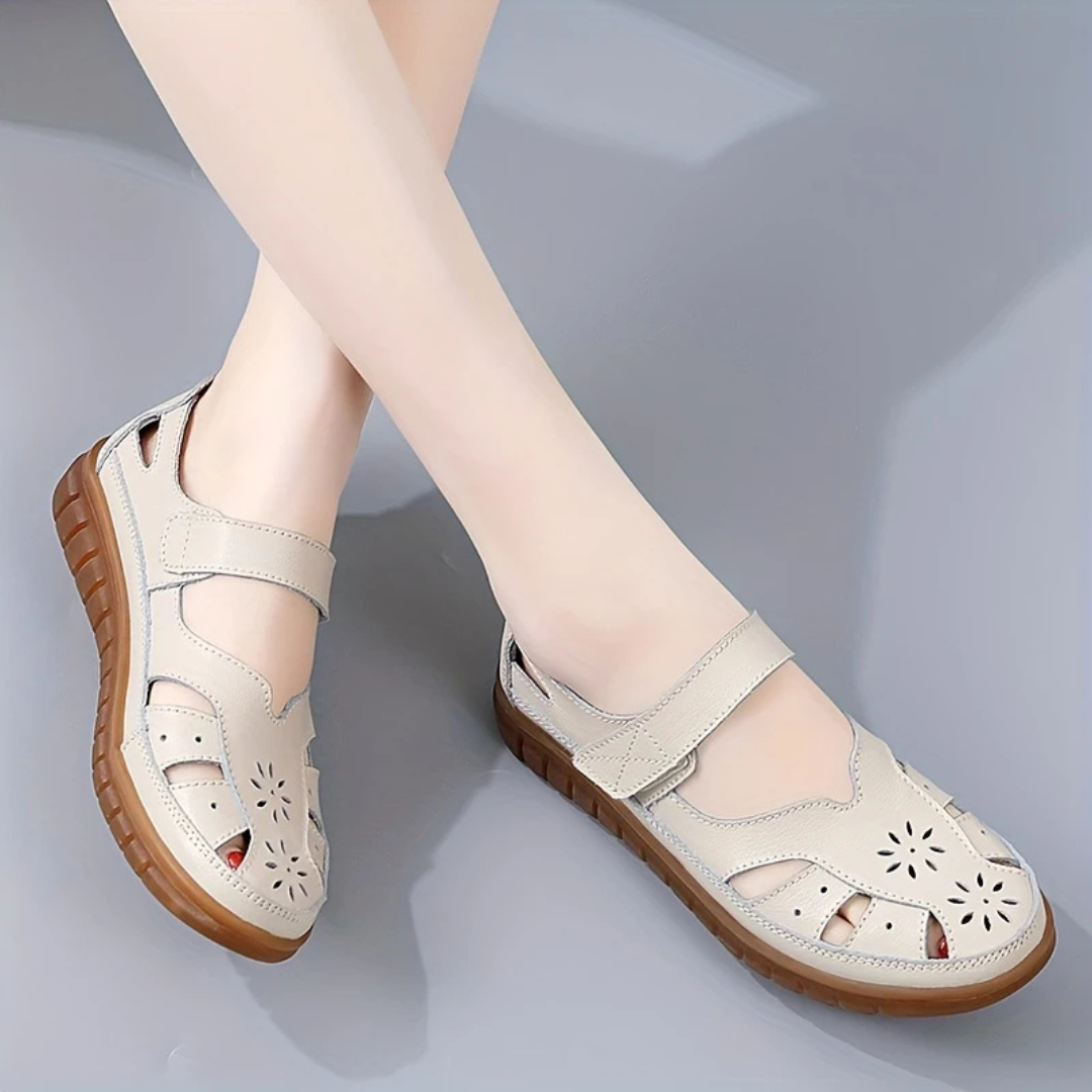 Sandalias Ligeras y Transpirables en Cuero para Mujer