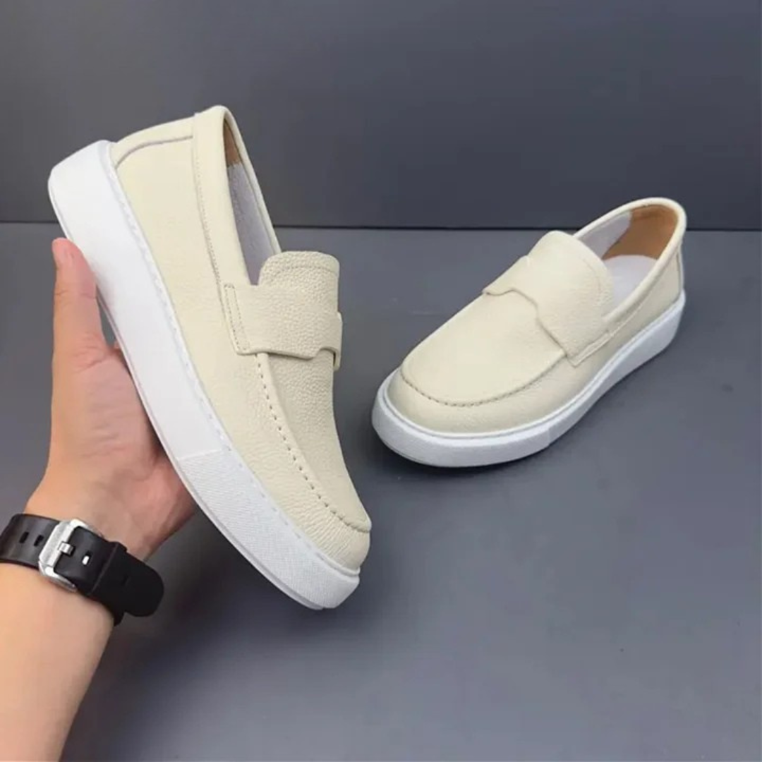 Mocasines ergonómicos de cuero para hombre