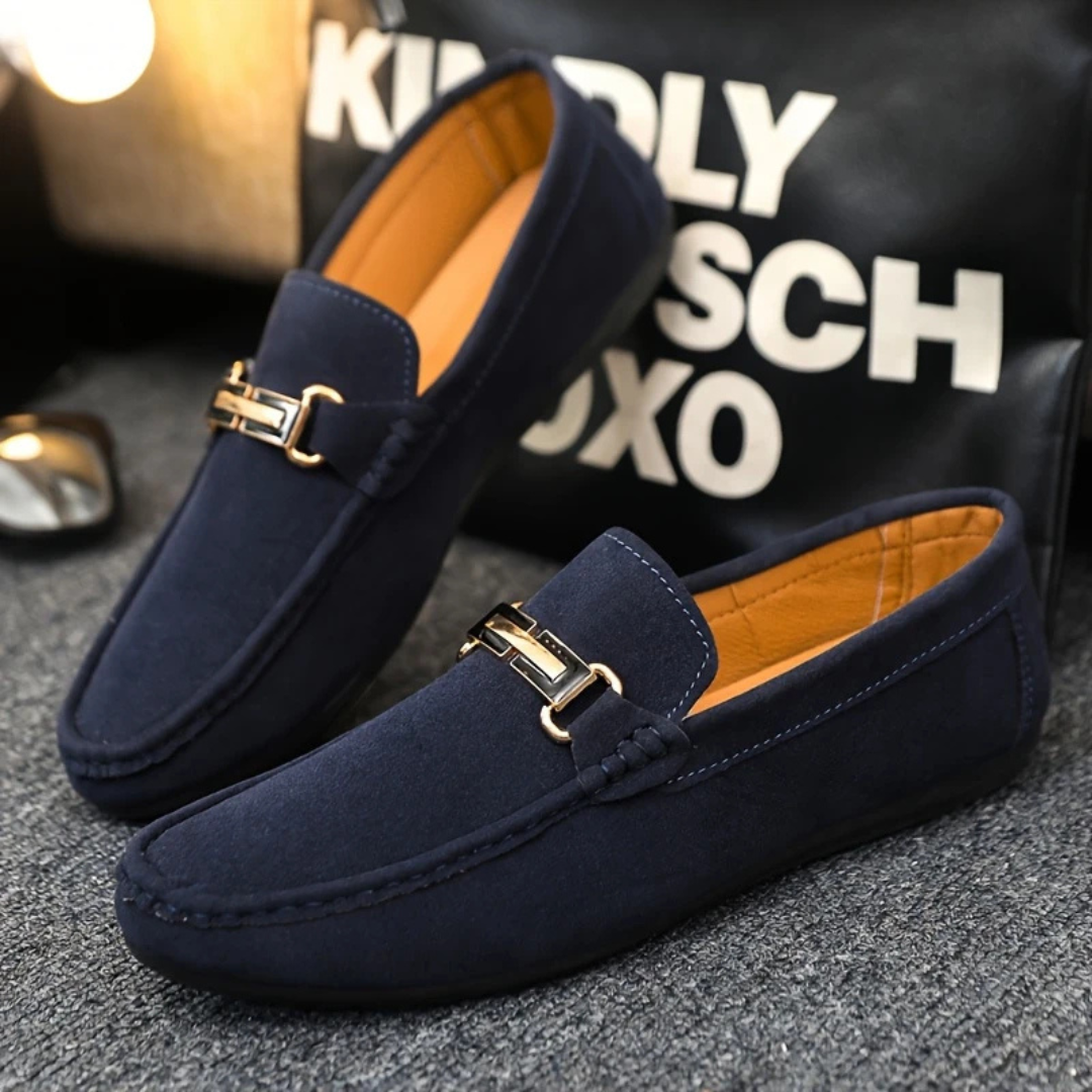Mocasines Elegantes para Hombre con Hebilla Decorativa