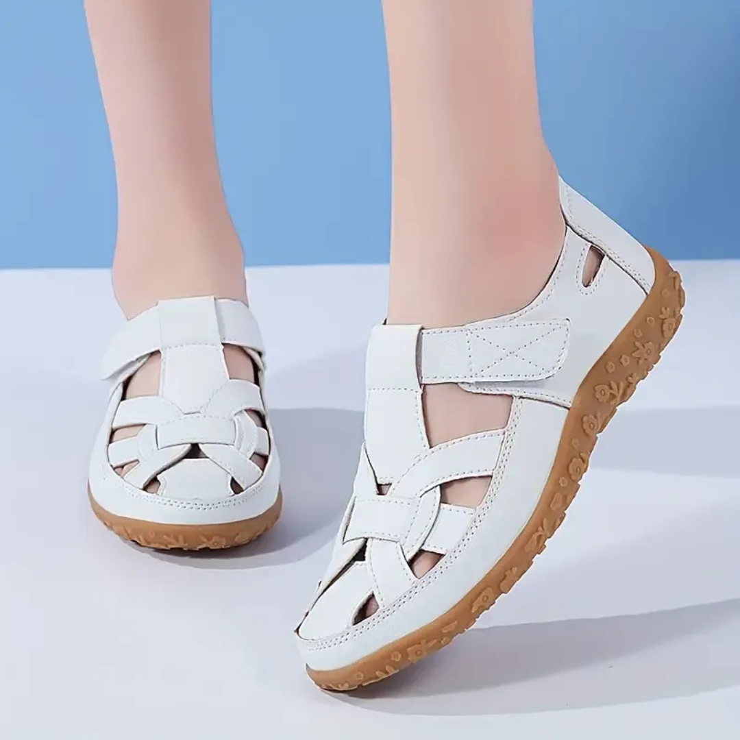 Sandalias ortopédicas de cuero transpirable para mujer®