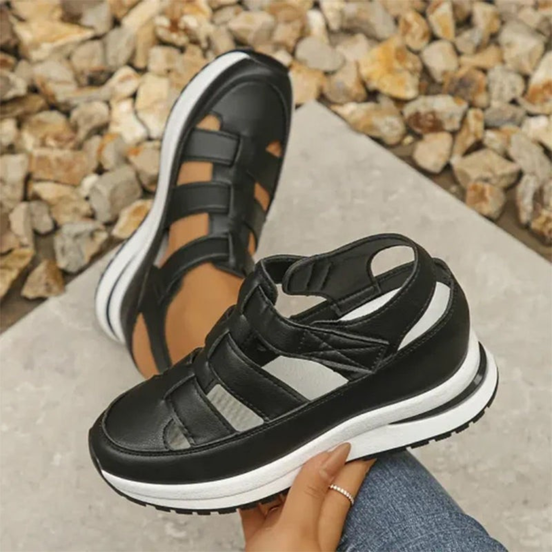 Sandalias Casuales con Plataforma y Diseño de Tiras Cruzadas para una Máxima Comodidad