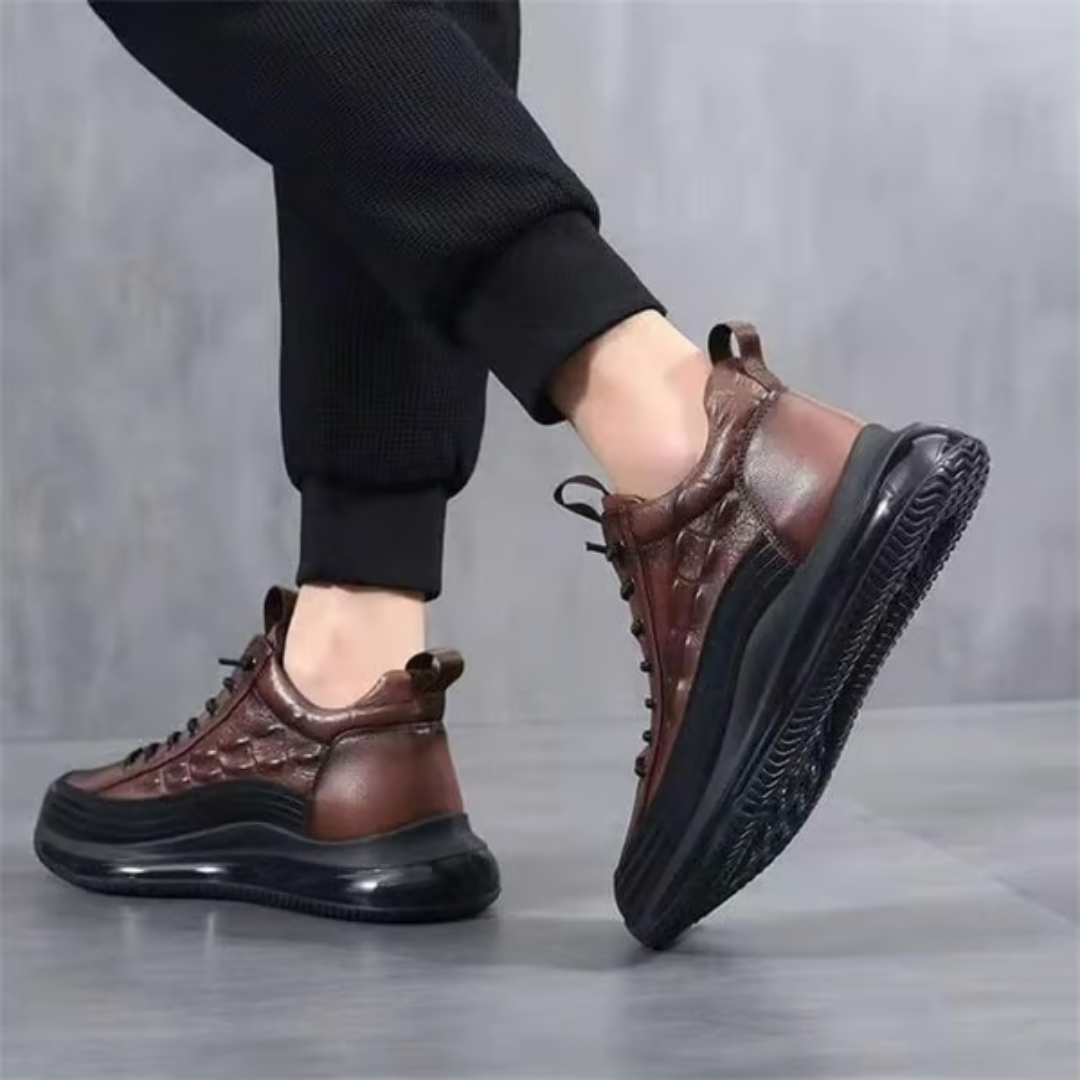 Zapatos Casuales de Cuero con Amortiguación de Aire para Hombre