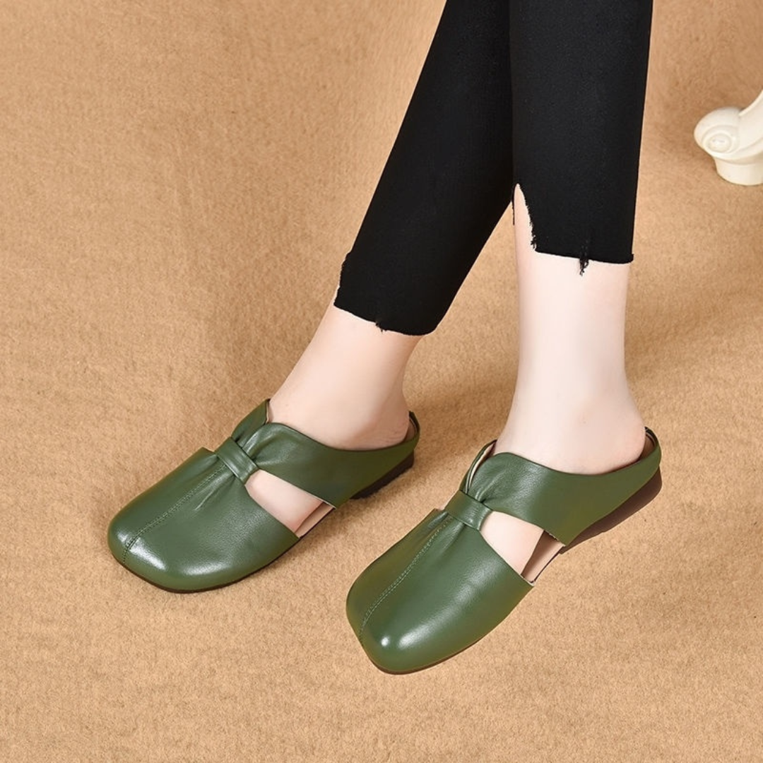 Sandalias de tacón bajo con suela ergonómica para mujer