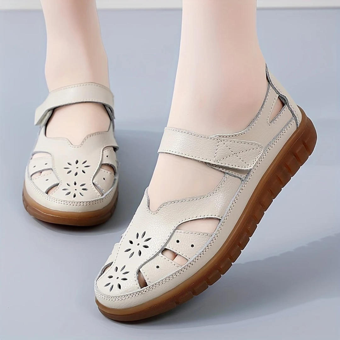 Sandalias Ligeras y Transpirables en Cuero para Mujer