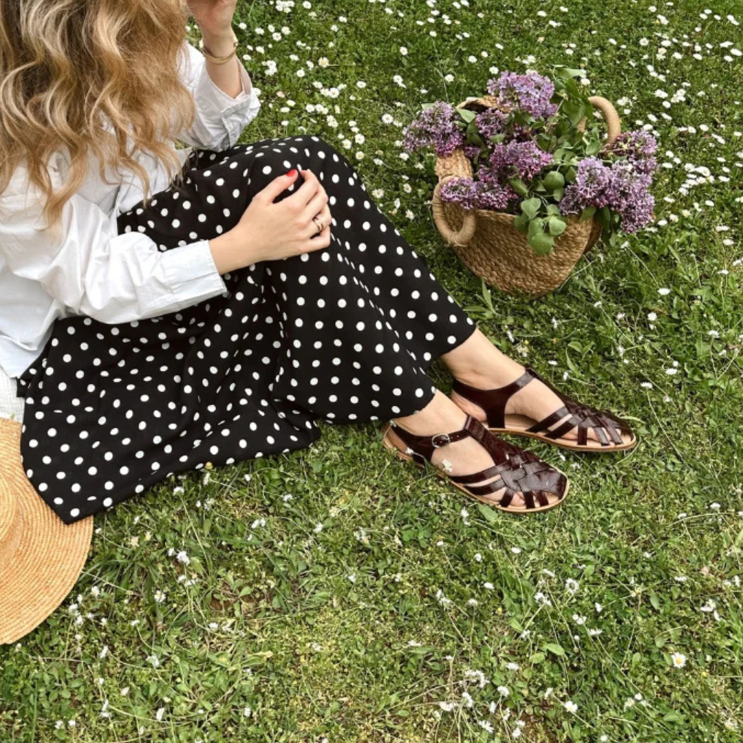 Sandalias de tacón bajo con suela ortopédica para mujer