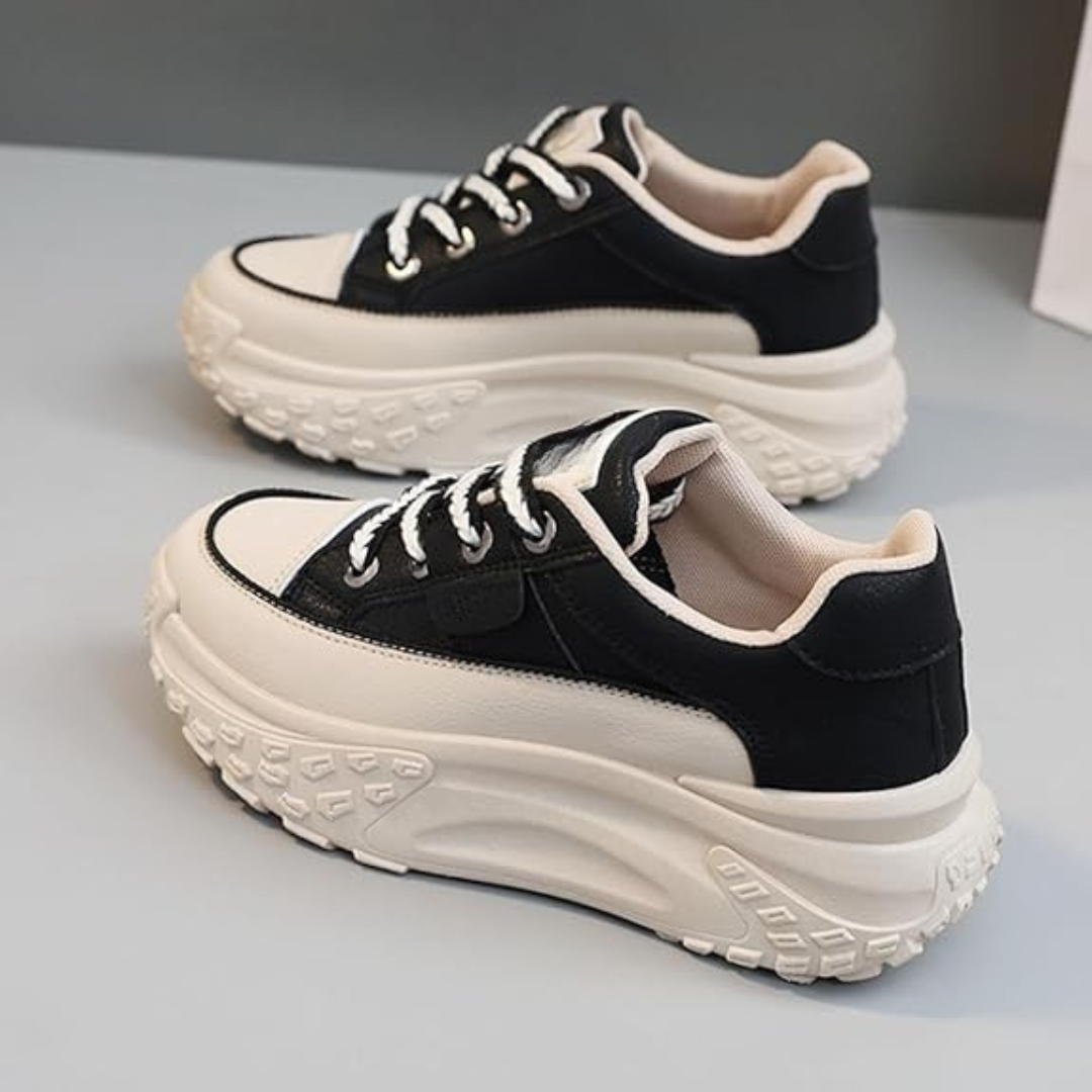 Zapatillas de Plataforma con Estampado bicolor y suela gruesa