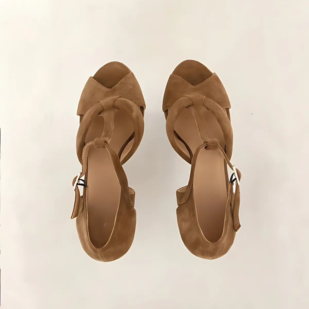Sandalias de Tacón Alto Elegantes con cierre de hebilla
