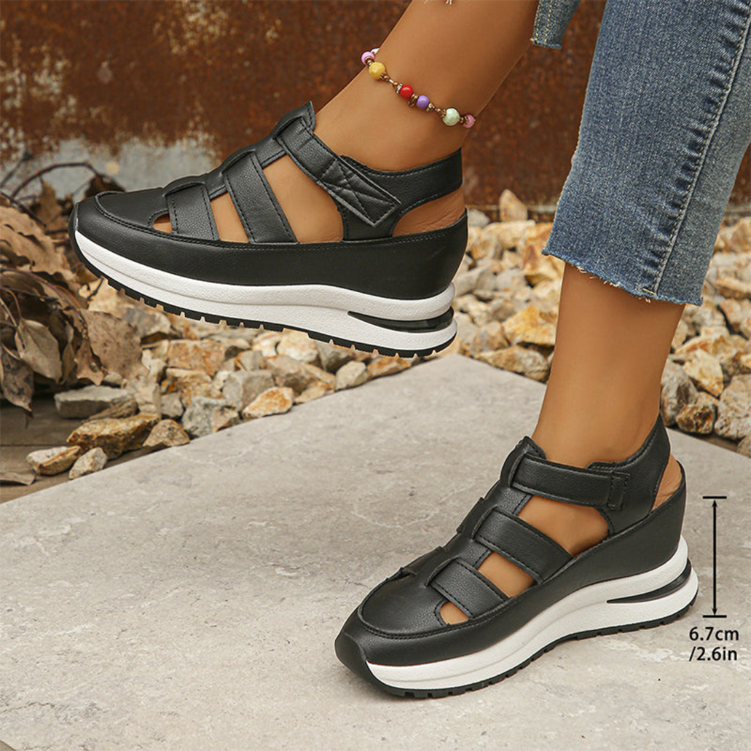 Sandalias Casuales con Plataforma y Diseño de Tiras Cruzadas para una Máxima Comodidad