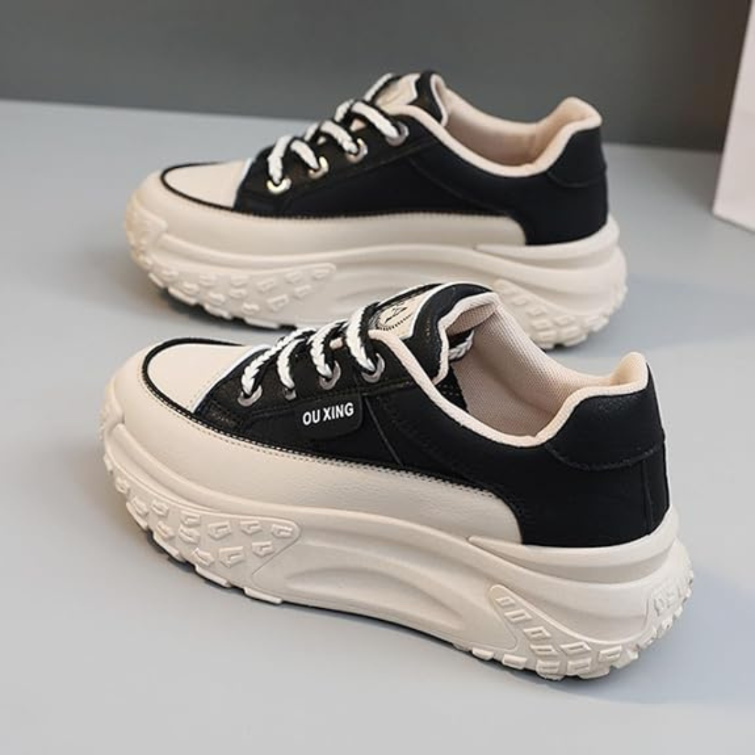 Zapatillas de plataforma de suela gruesa, un estilo urbano para mujer