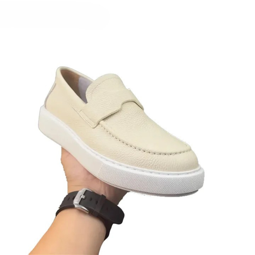 Mocasines informales ergonómicos de piel para hombre