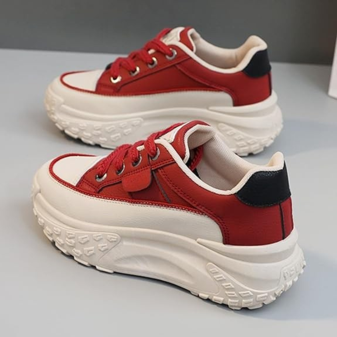 Zapatillas de Plataforma con Estampado bicolor y suela gruesa