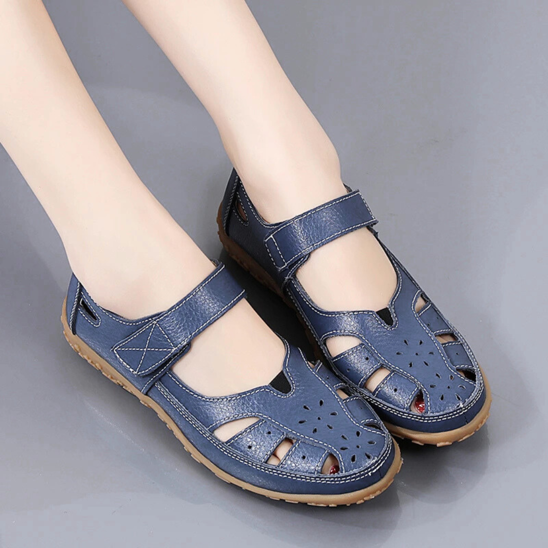 Sandalias Ligeras y Transpirables en Cuero para Mujer