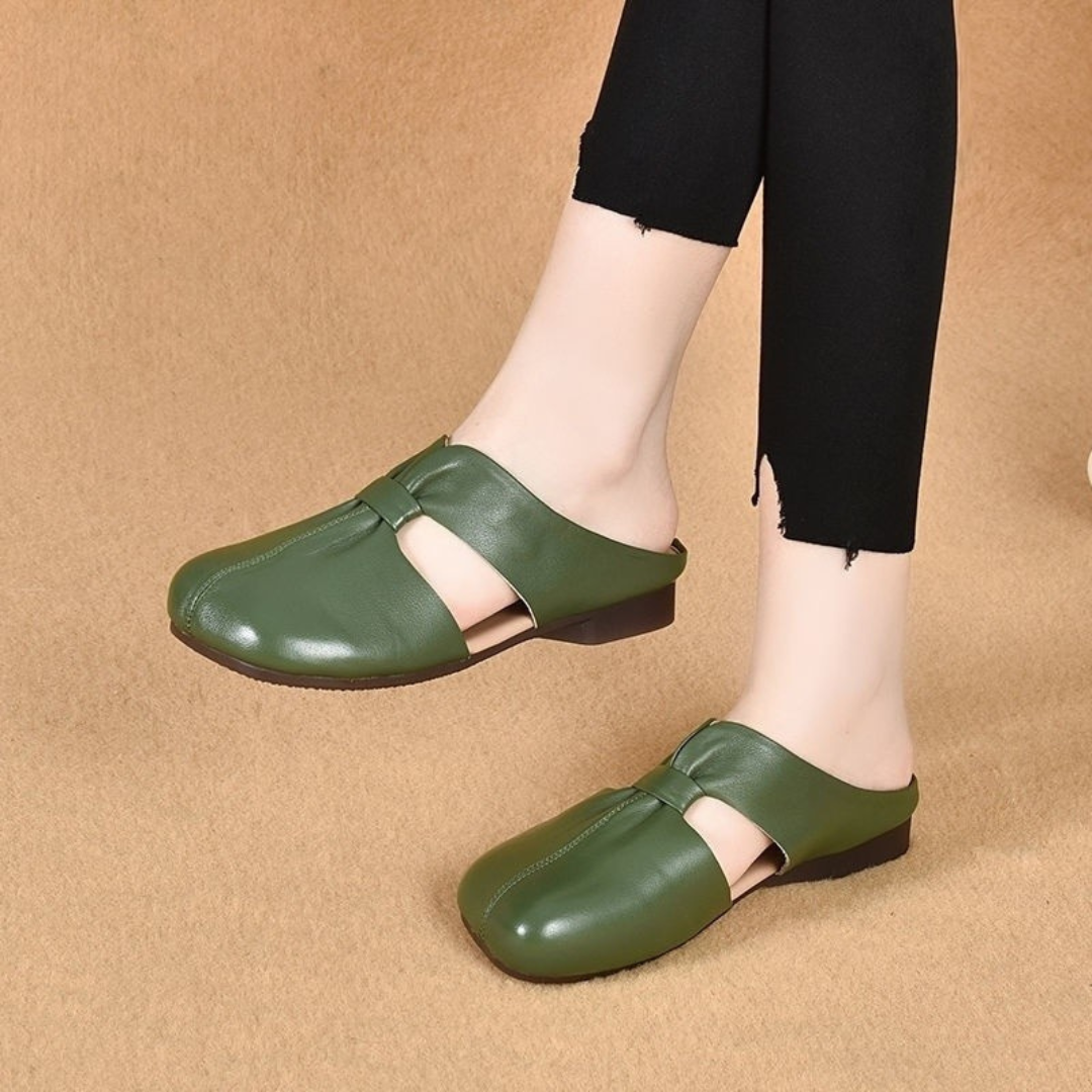 Sandalias de tacón bajo con suela ergonómica para mujer