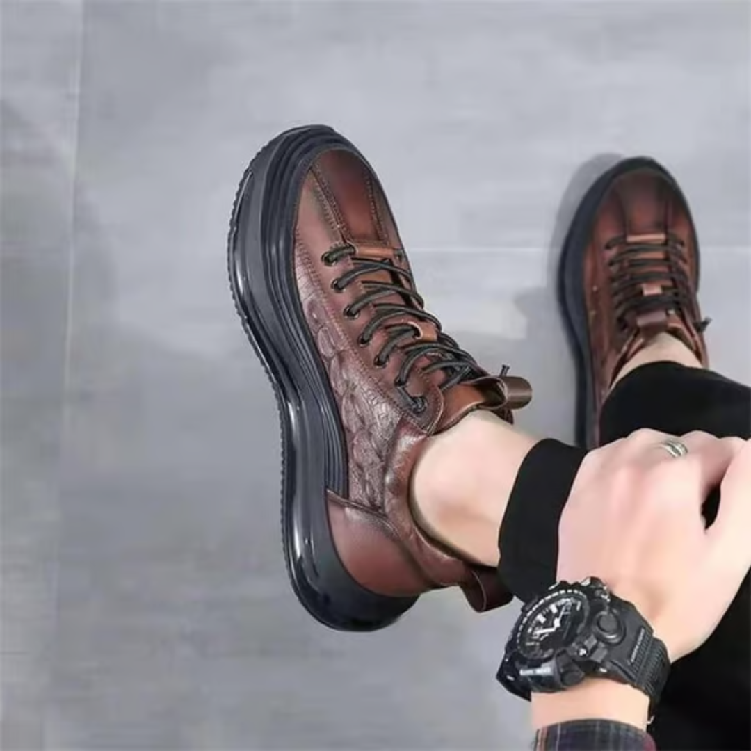 Zapatos Casuales de Cuero con Amortiguación de Aire para Hombre