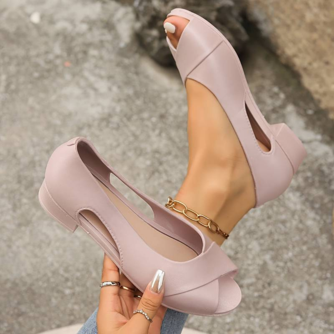 Sandalias de tacón bajo con suela ortopédica para mujer