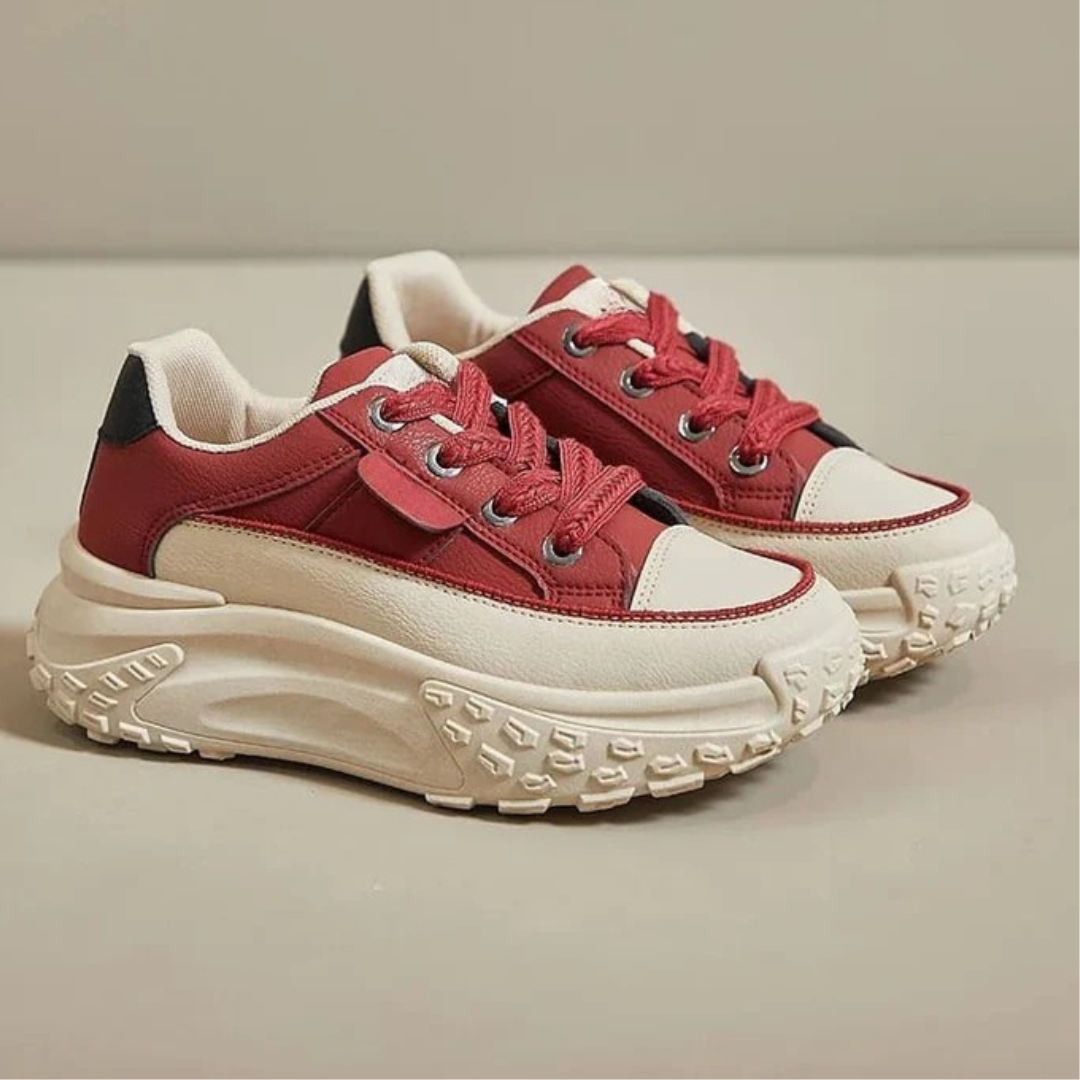 Zapatillas de Plataforma con Estampado bicolor y suela gruesa
