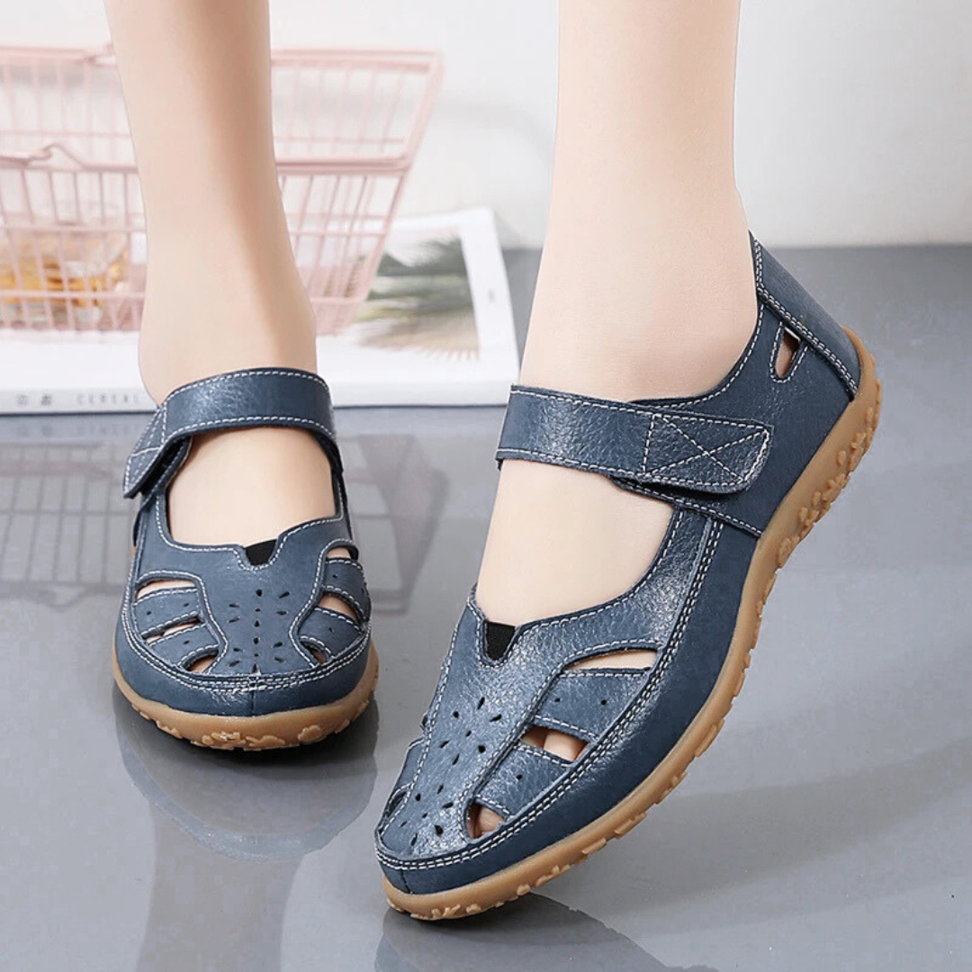 Sandalias Ligeras y Transpirables en Cuero para Mujer