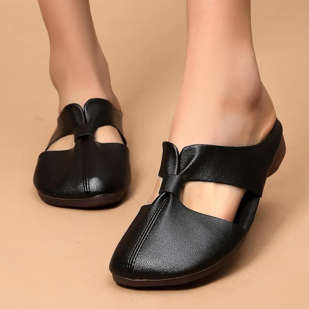Sandalias de tacón bajo con suela ergonómica para mujer