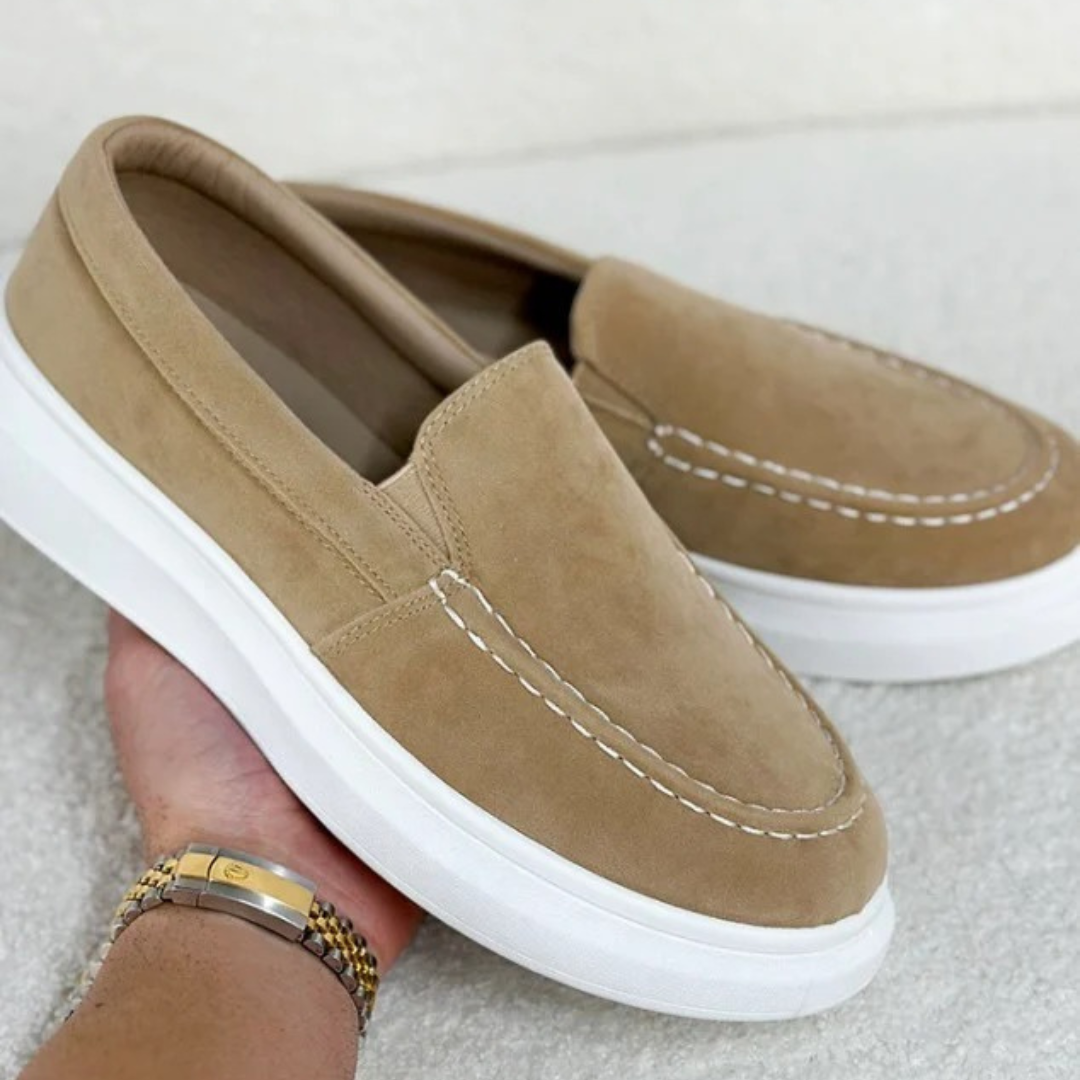 Mocasines elegantes de gamuza para hombre