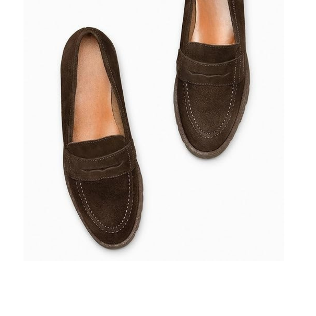 Zapatos mocasine con cuña para mujer