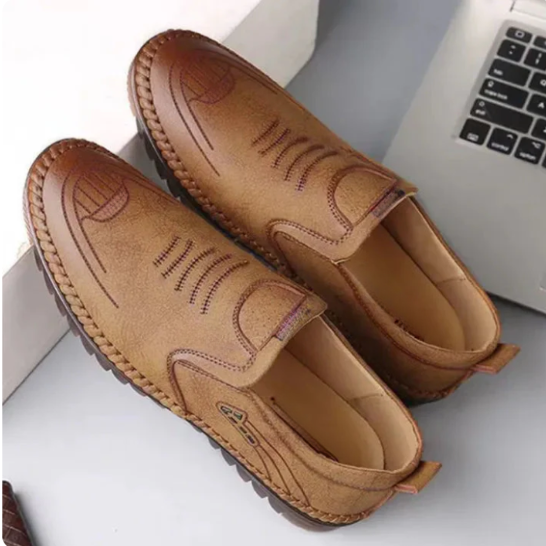 Mocasín masculino informal de cuero comodidad y estilo para todos los días®