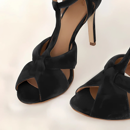 Sandalias de Tacón Alto Elegantes con cierre de hebilla