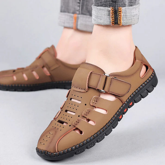 Sandalias urbanas con tiras cruzadas y estilo contemporáneo para hombre