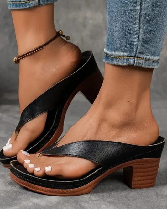 Sandalias de tacón grueso para mujer con tiras cruzadas, elegancia y estabilidad
