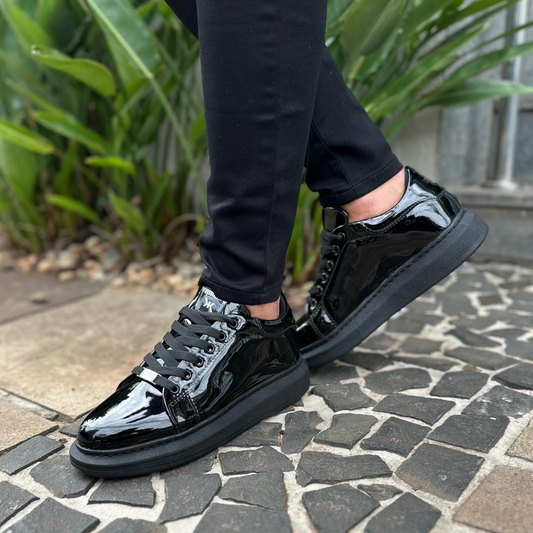 Zapatos casuales de charol para hombre