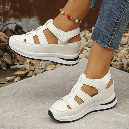 Sandalias Casuales con Plataforma y Diseño de Tiras Cruzadas para una Máxima Comodidad