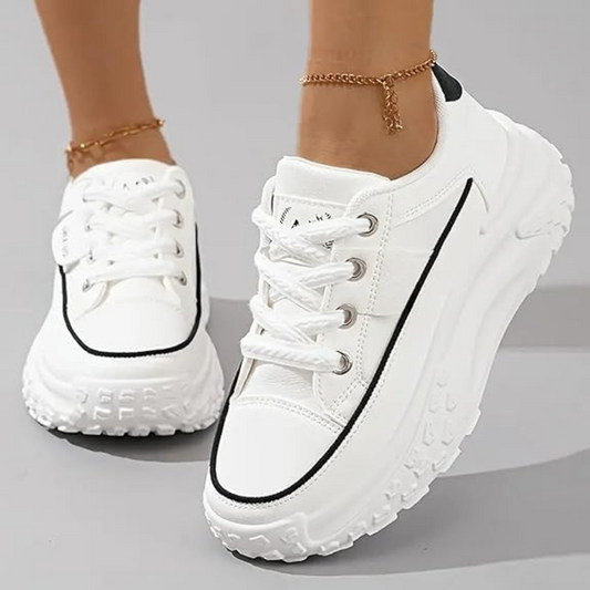 Zapatillas de Plataforma con Estampado bicolor y suela gruesa