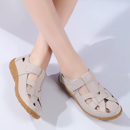 Sandalias ortopédicas de cuero transpirable para mujer®