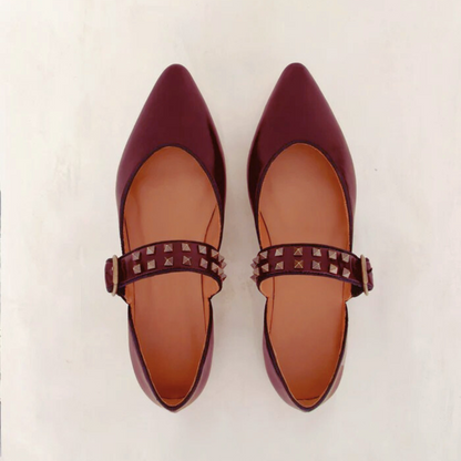 Zapatillas puntiagudas planas elegantes y cómodas para mujer