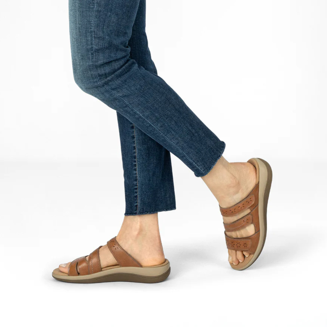 Sandalia ortopédica para mujer con tiras ajustables Comodidad y estilo®