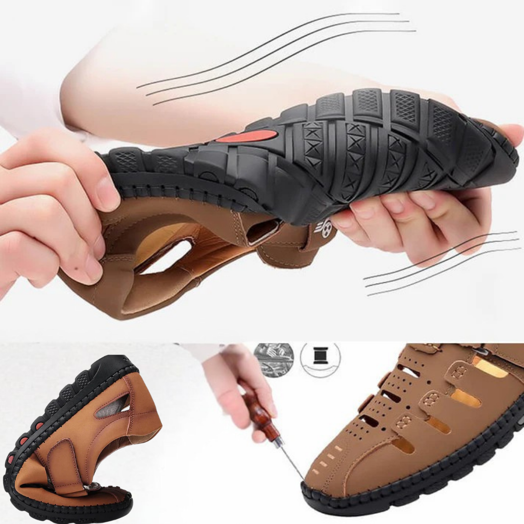 Sandalias urbanas con tiras cruzadas y estilo contemporáneo para hombre