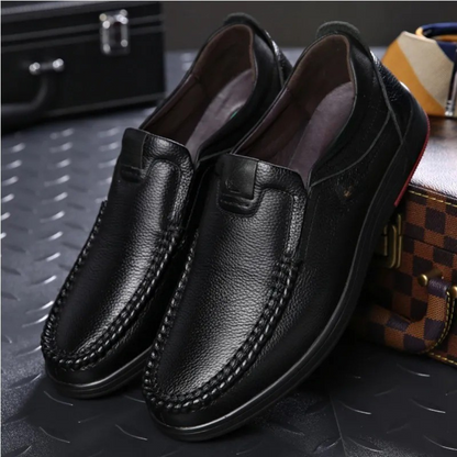 Zapato casual de cuero con suelas ortopédicas para hombre