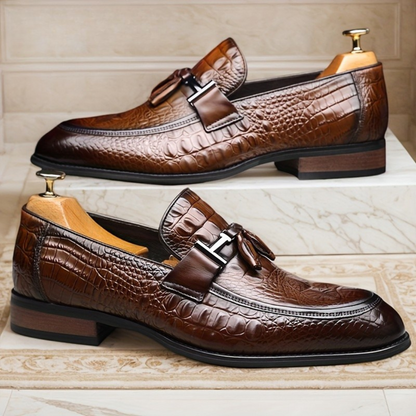 Mocasines Ergonómicos de cuero con diseño texturizado para hombre®