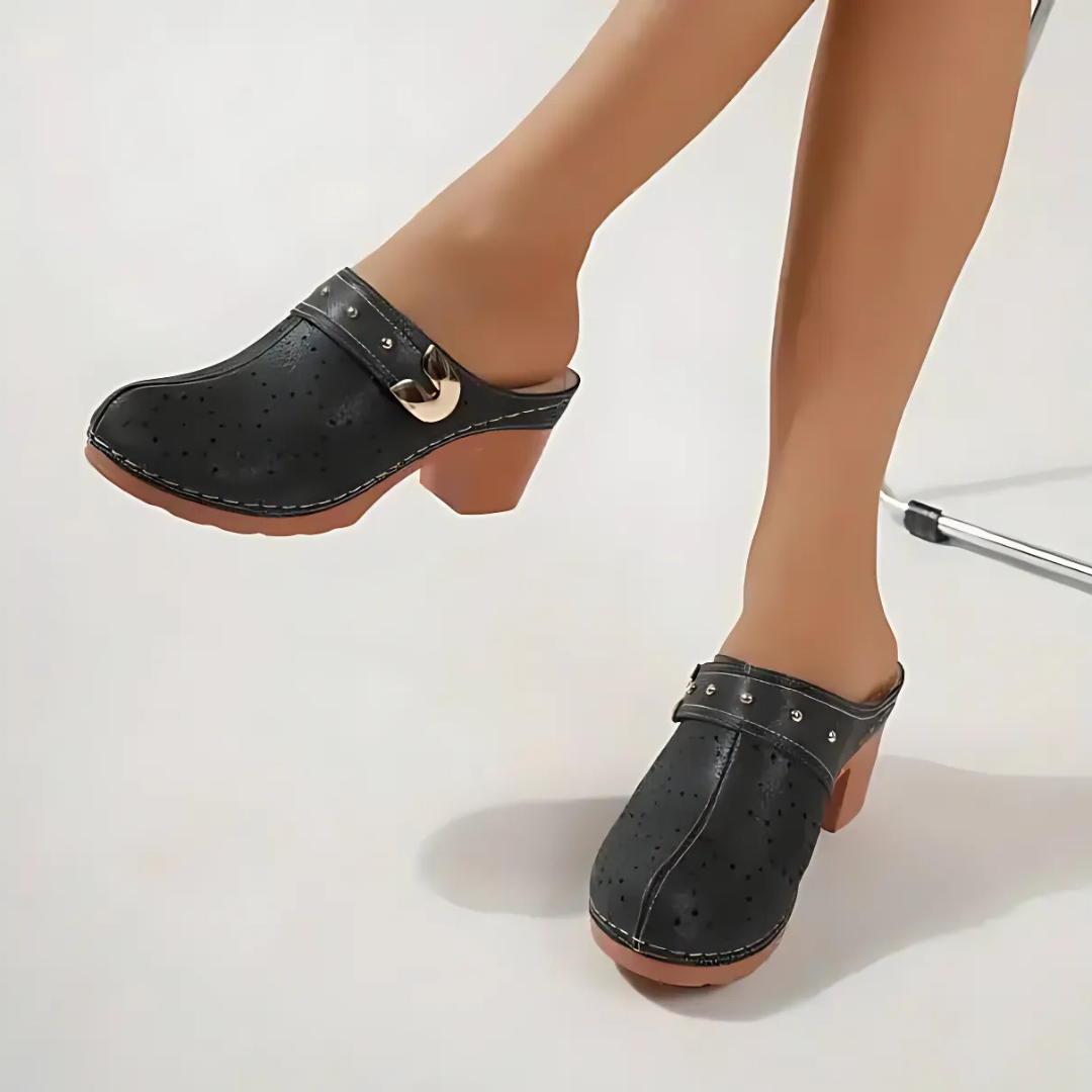 Sandalias de punta cerrada con tacón para mujer ®